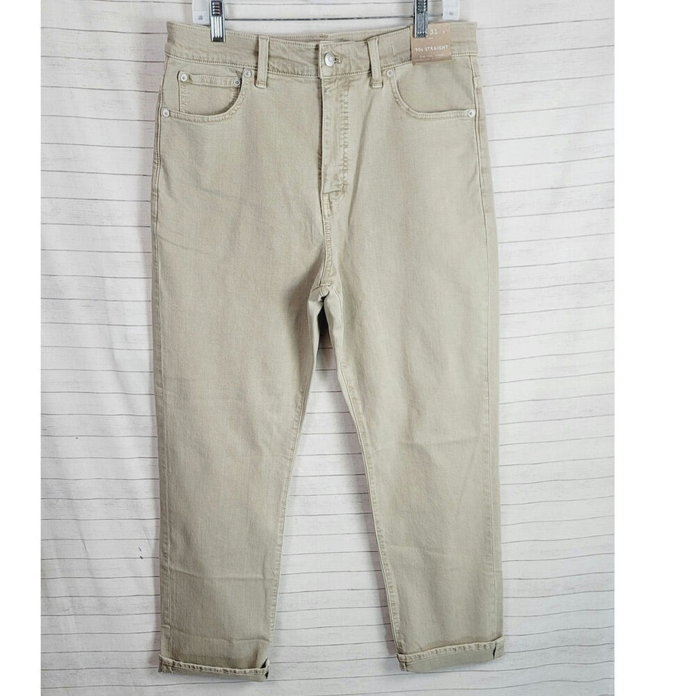 MADEWELL 90'S STRAIGHT JEANS IN DRIFTWOOD, SZ 31